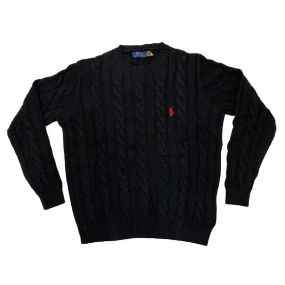 Ralph Lauren Other - NWT Polo Ralph Lauren Mens Cable-Knit Cotton Sweater Black Size S, M, L